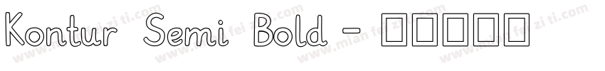 Kontur Semi Bold字体转换
